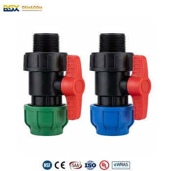 PP Compression Male Threaded Ball Valve