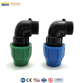 PP Compression Male Threaded Elbow