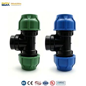 PP Compression Female Threaded Tee