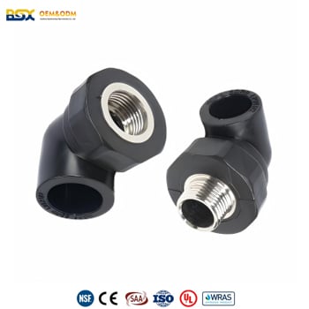 HDPE Socket Female/Male Threaded 90° Elbow
