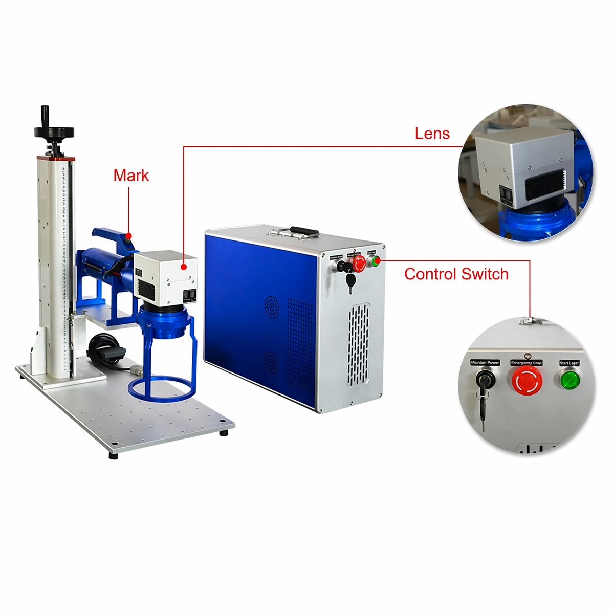Handheld Stainless Steel Fiber Mark Laser Engraving Machine