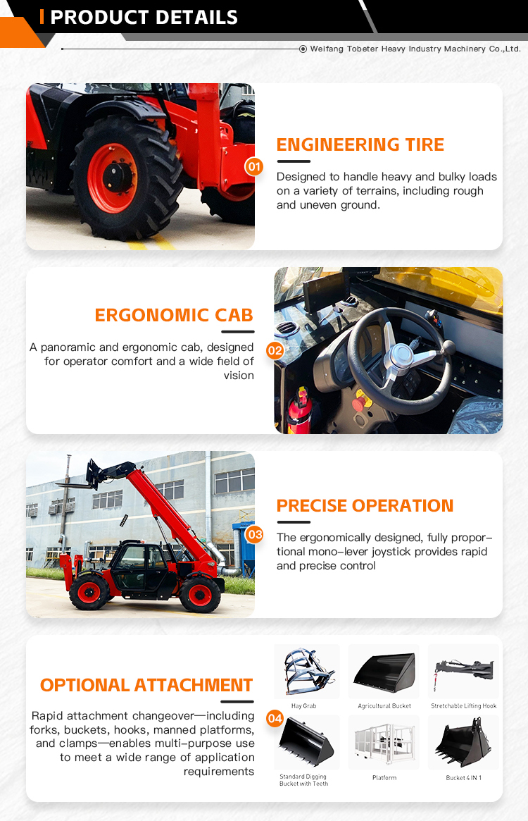 Farm Telescopic Boom Forklift