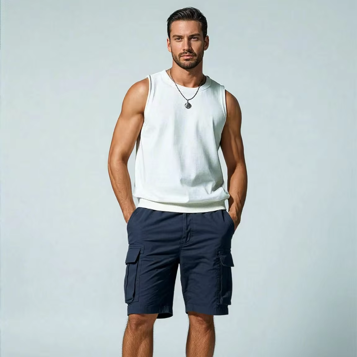 Multi-Pocket Cargo Shorts for Outdoor Trips