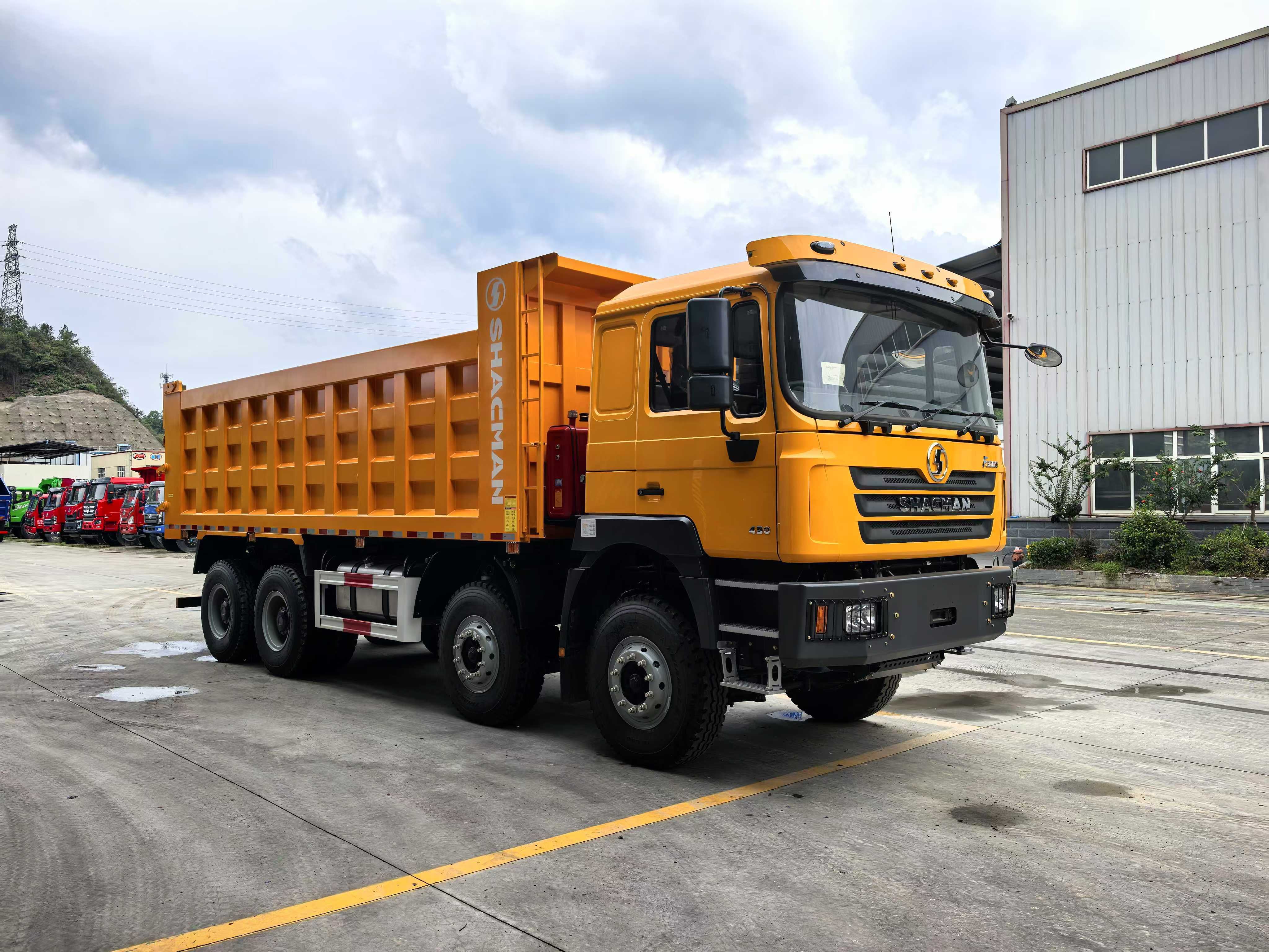 SHACMAN F3000 8X4 Heavy Duty Dump Truck with 420 Horsepower and 26 CBM Dump Box for Sale.