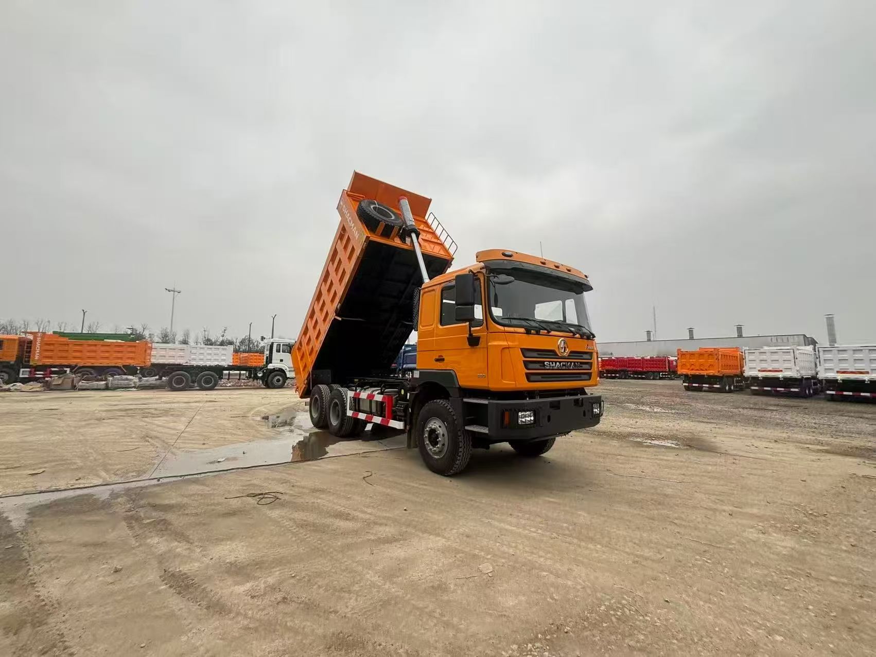 SHACMAN F3000 6X4 Heavy Duty Dump Truck with 400 Horsepower and 20 CBM Dump Box for Sale.