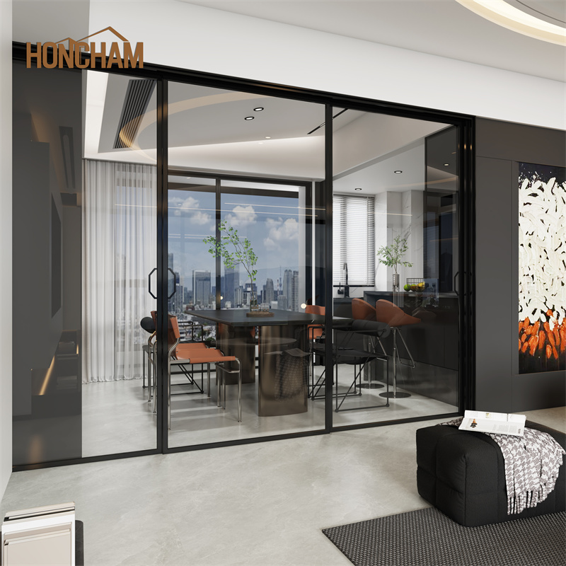 Hongchang Ultra-Slim Aluminum Sliding Door: Elevate Modern Interior Design with Unmatched Aesthetics & Performance
