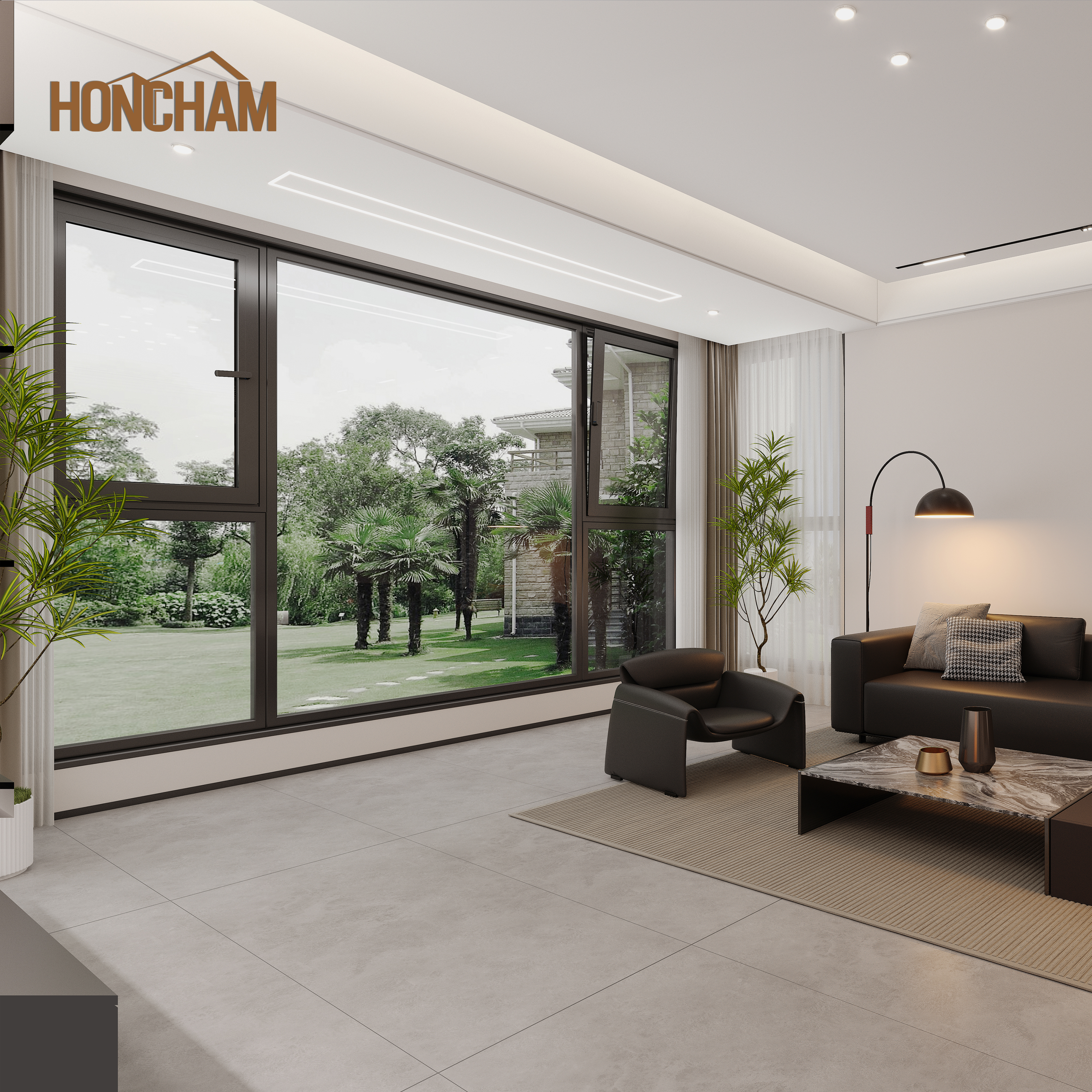 NFRC Hurricane-Proof Thermal Break Aluminum Tilt and Turn Windows
