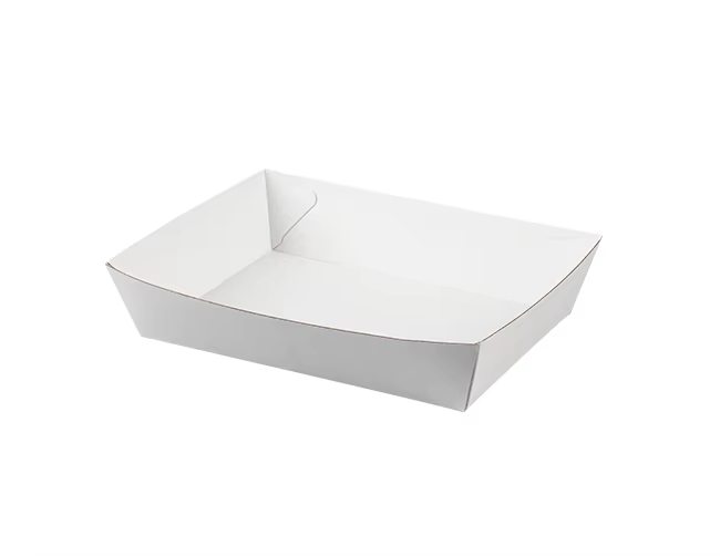 Custom Disposable Kraft Paper Pizza Cookies Packaging Corrugated Tray with Embossed Surface Eco-Friendly Rectangular Fast Food supplier