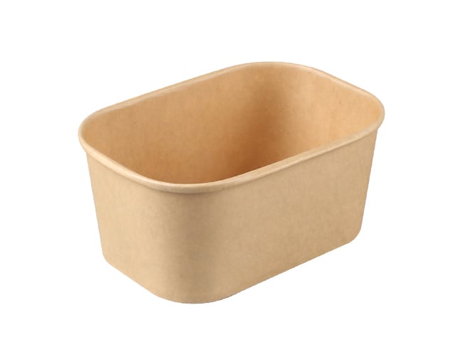 Large Capacity Rectangular Paper Bowl