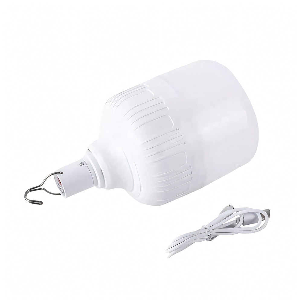 Energy Saving PP Body USB Charging Portable Dimmable LED Rechargeable Emergency T Shape Bulbs With Hook