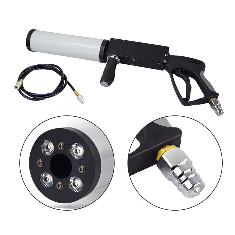 LED handheld nightclub bar CO2 party smoke gun Spray smoke DJ stage spray color machine gun