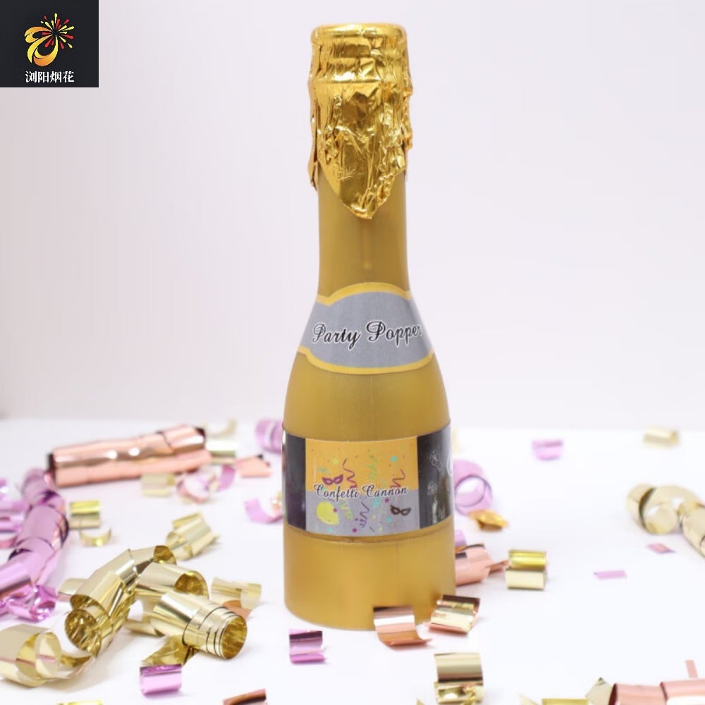 Beer bottle shaped confetti cannon