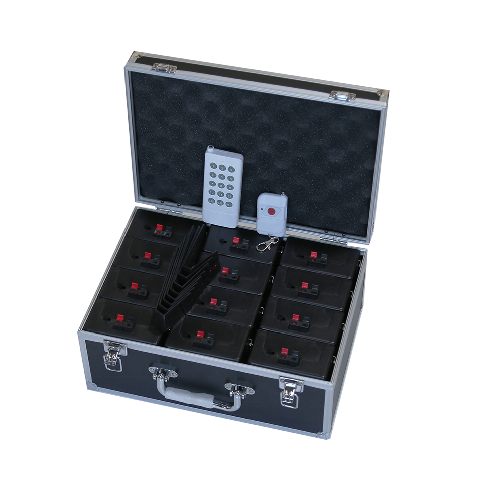 Wireless remote control cold fountain fireworks display system