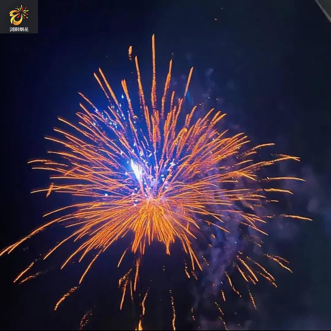Chinese Hunan Factory Wholesale Cake Fireworks Professional Fireworks Cake Pyrotechnics 1.3g and1.4g Outdoor Fireworks（100 rounds of Blue Core Blazing Flame）