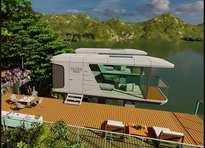 Our company's space capsule houses have been successfully exported to Hokkaido, Japan.