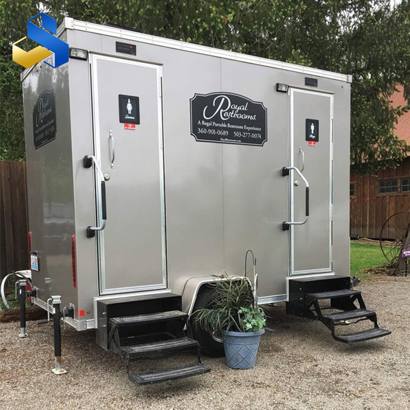 Trailer portable shower room toilet