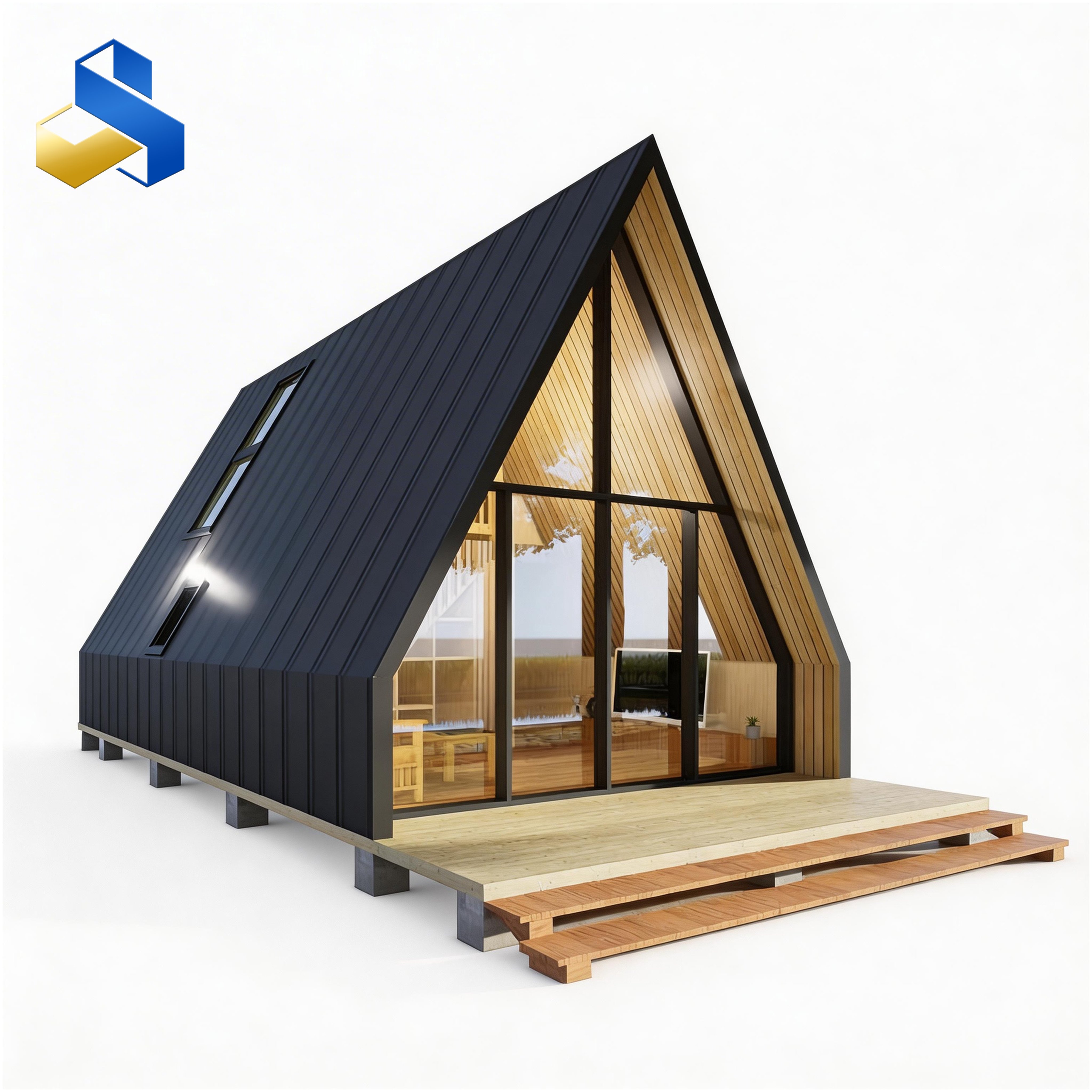 Customized Triangular Modular Log Cabins