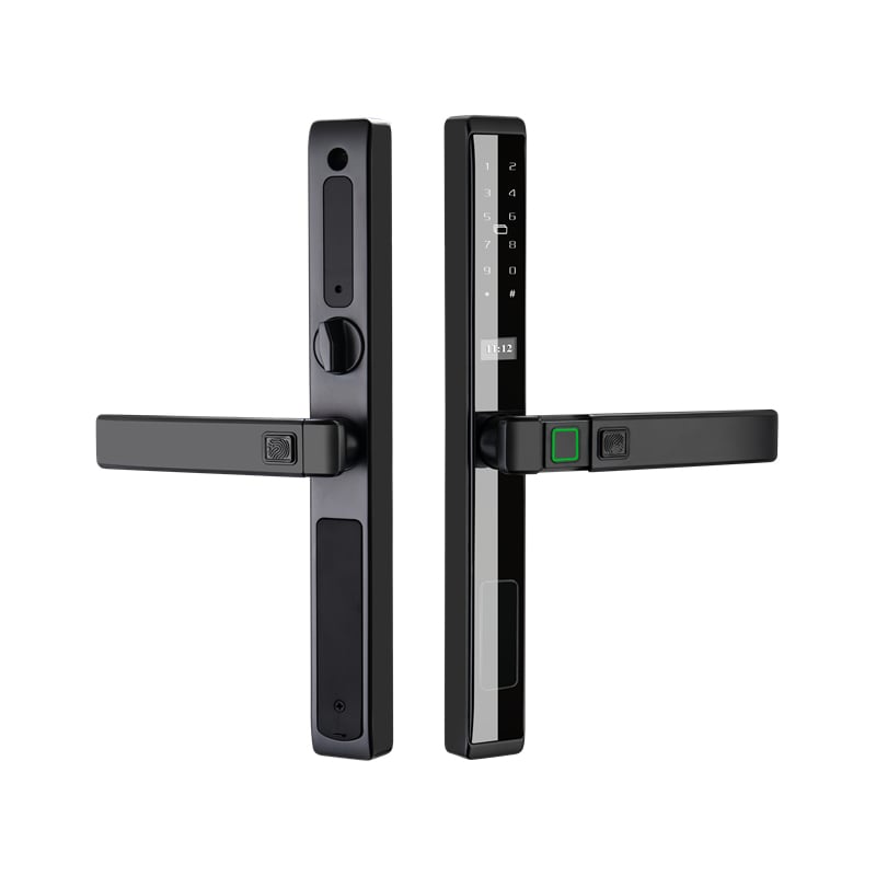 J02 Sliding Cover Semi-automatic IP66 Waterproof Thermal Break Aluminum Smart Lock