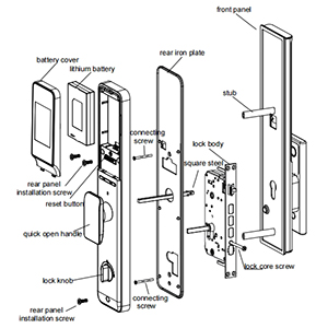 Entry door smart lock instruction