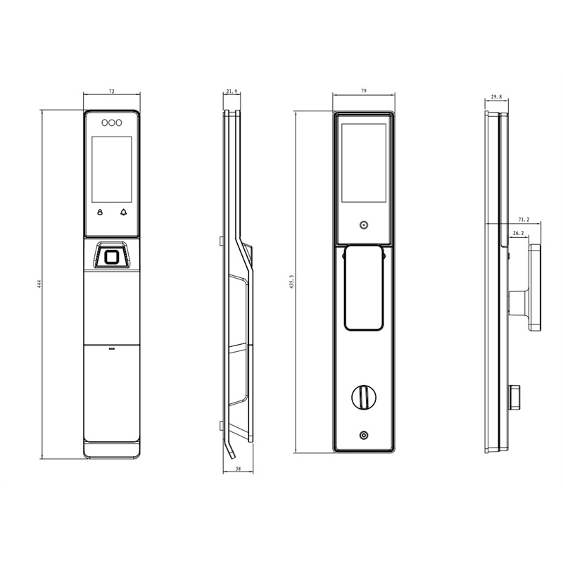 H02 IP66 Waterproof Entry Door Smart Lock
