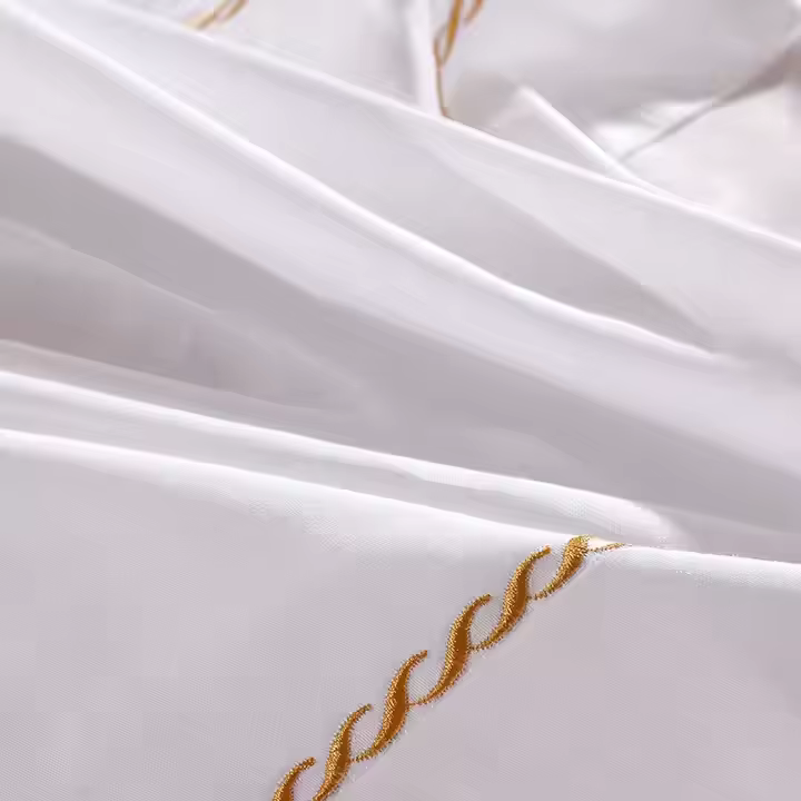 Luxurious Woven Cotton Hotel and Home Plain Style Duvet Covers Pillow Cases & Flat Bed Sheet Bedding Set factory