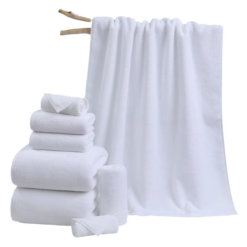 Wholesale 21-Ply 100% Cotton Hotel & Bath Towels for Hotels Inns Saunas Beauty Salons Custom logo factory