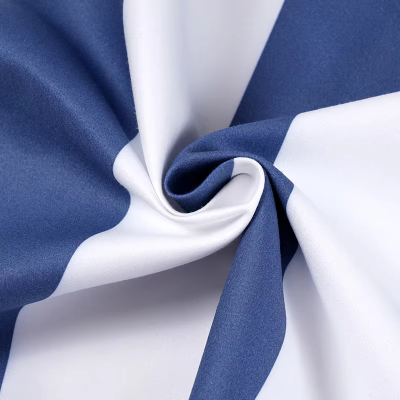 Wholesale Modern Double-sided Stripe Printed Velvet Microfiber Eco-friendly Quick-drying Beach & Bath Towel manufacture