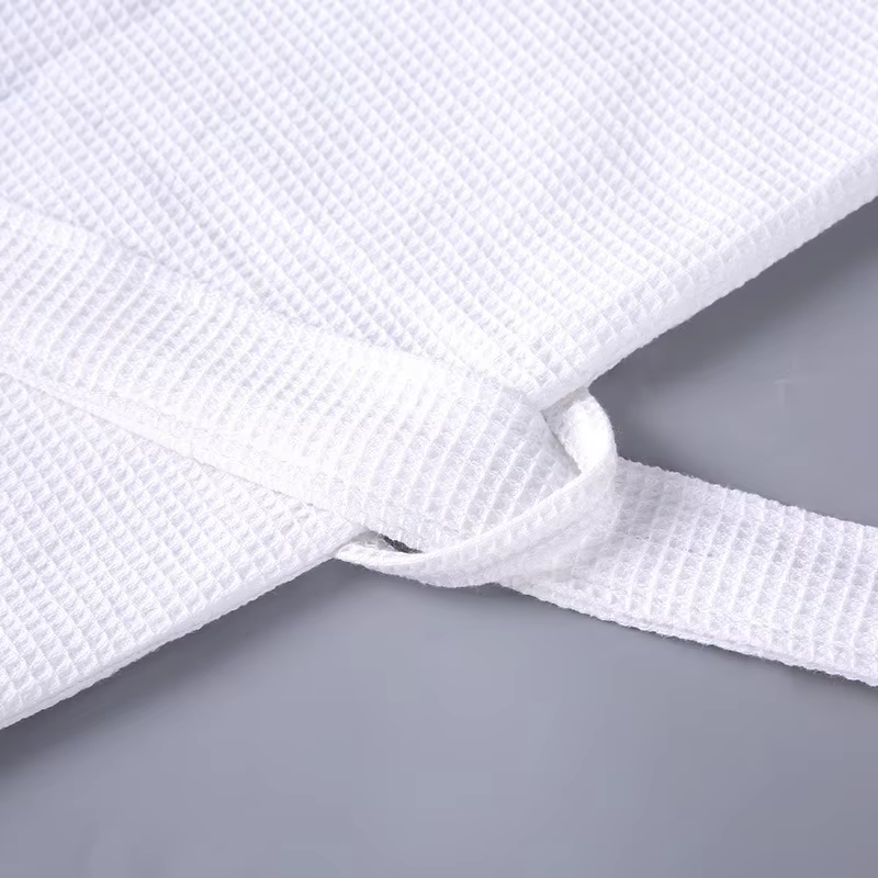 Custom Logo Comfort Bathrobe Spa Hotel Luxury Bathrobe 100% Cotton Waffle Robe Breathable Kimono Bathrobe supplier