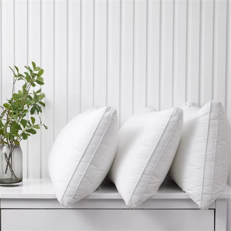 Soft Fluffy Modern Solid Neck Support Height Adjustable Three-dimensional Pillow 100% Cotton Cover 100% Polyester Fiber Filling details