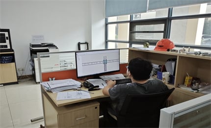 Technical personnel design drawings according to the plan