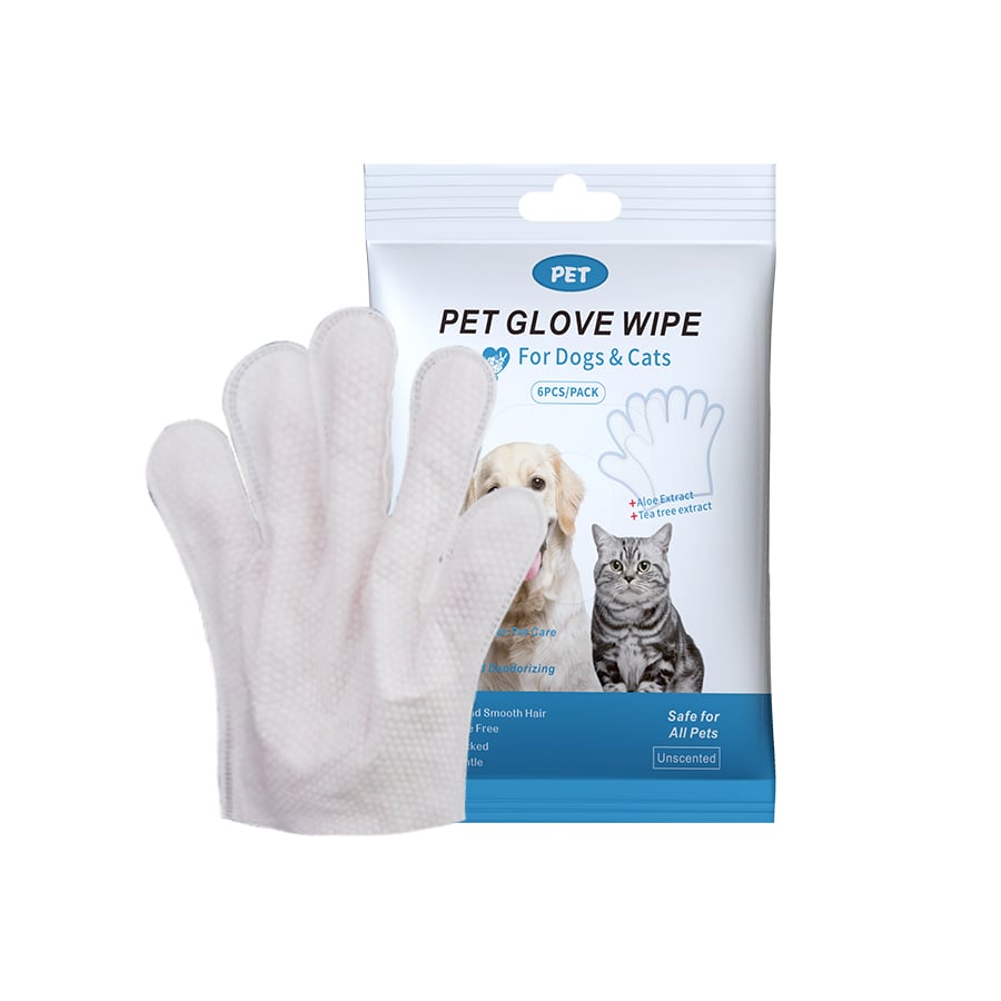Salviettine per animali domestici con guanti