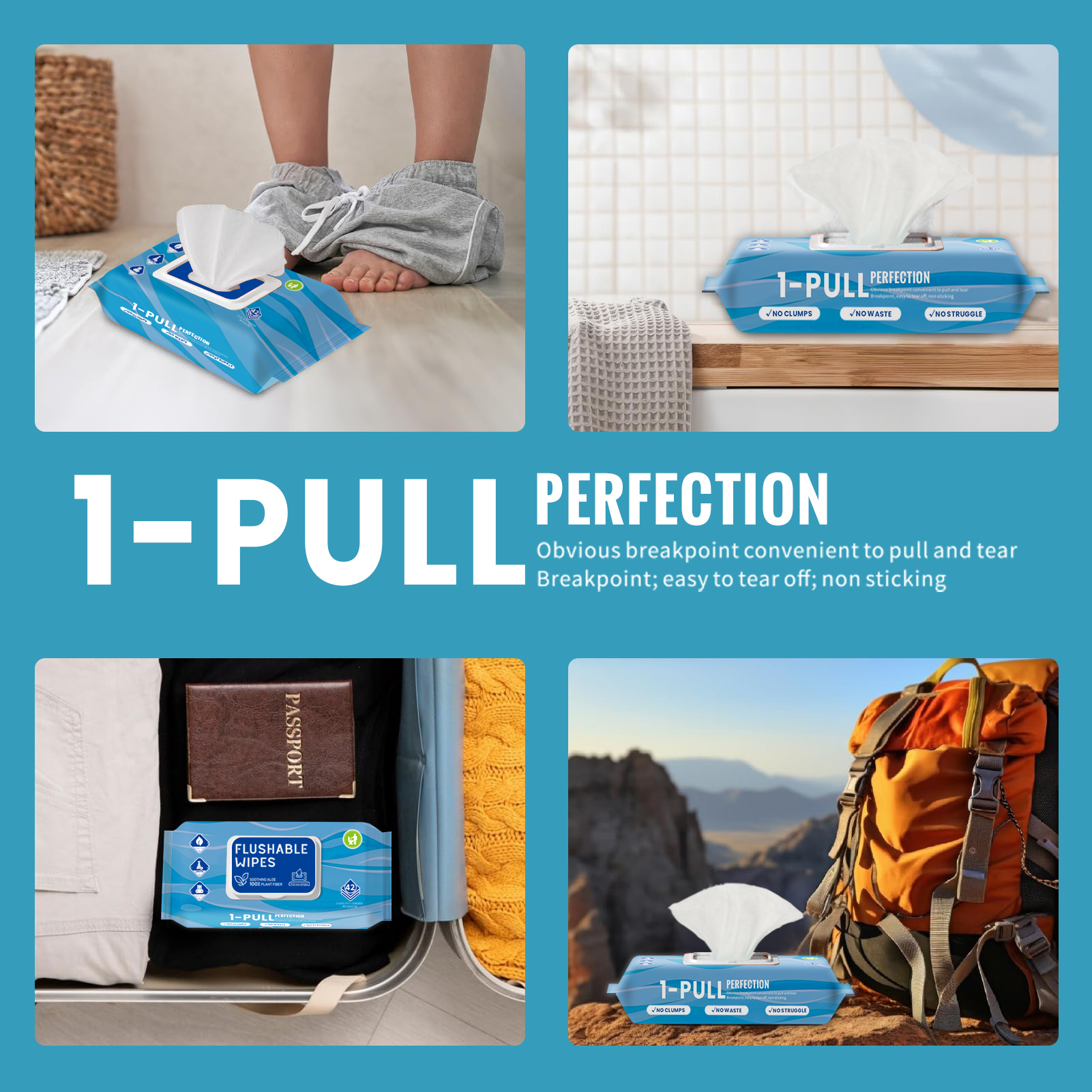 Wet toilet paper manufacture