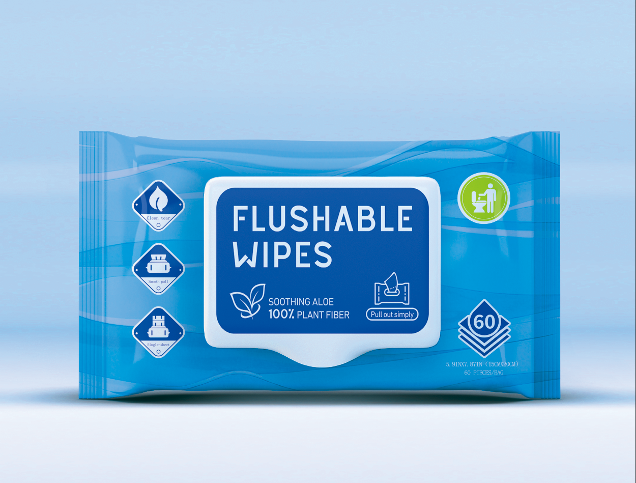 Heavy-Duty Flushable Surface Cleaning Wipes for Modern Facilities
