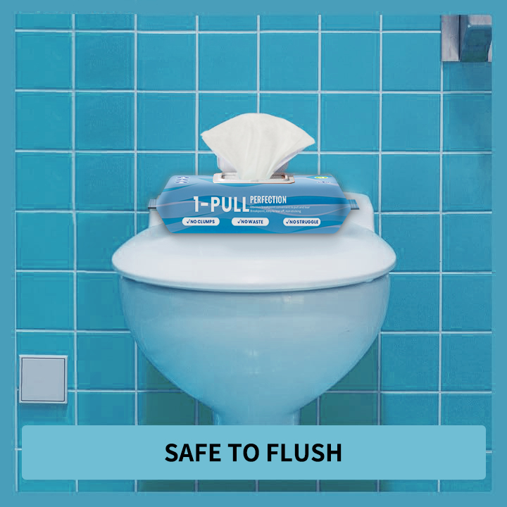Wet toilet paper details