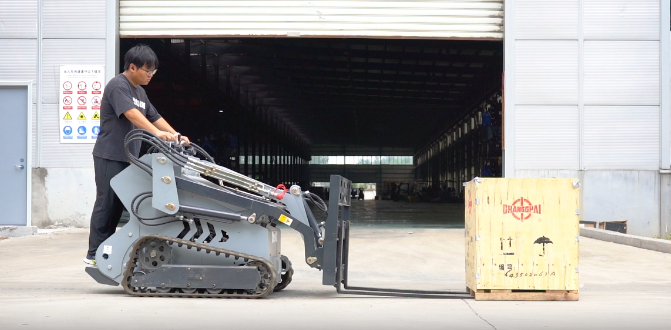 Skid Steer Loader Fork Operation
