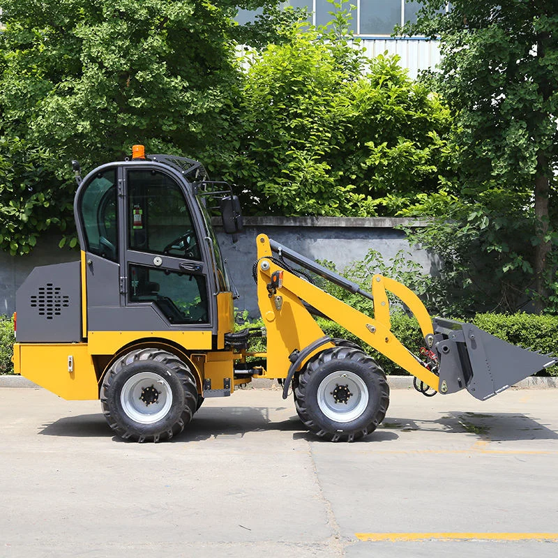 1 Ton Zero Emission Low Energy High Quality Yellow Electric Loaders for Sale at Low Prices.