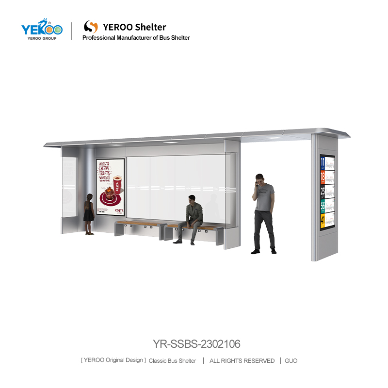 Abrigo para Ônibus em Aço Galvanizado - YR-SSBS-2302106