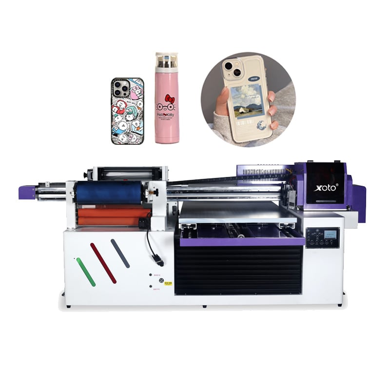 6090 UV Flatbed Printer I1600 I3200U All In One Uv Dtf A3 A2 Roll With 8 Color Sticker Instant Ab Film Machine 6090