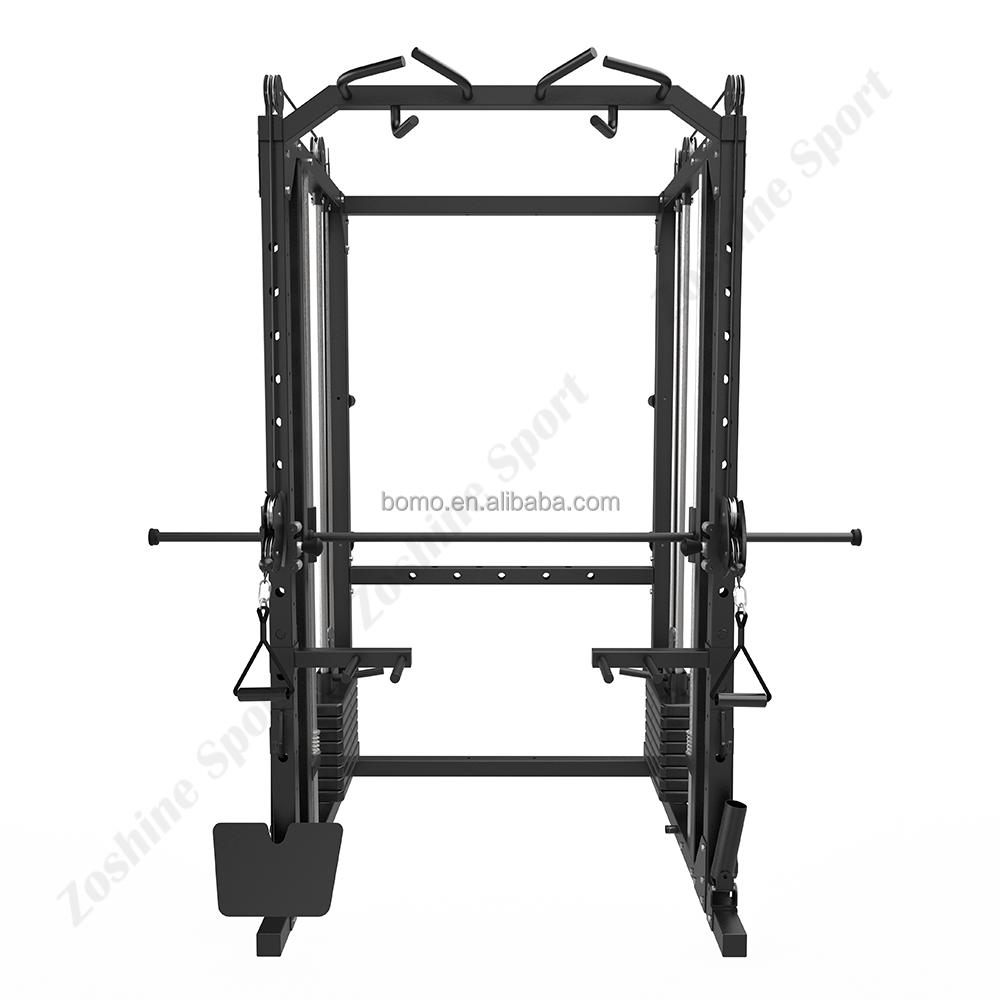 Zoshine Multi Function Weight Smith Machine Home Gym Set Squat Rack for Weight Lifting Exercise