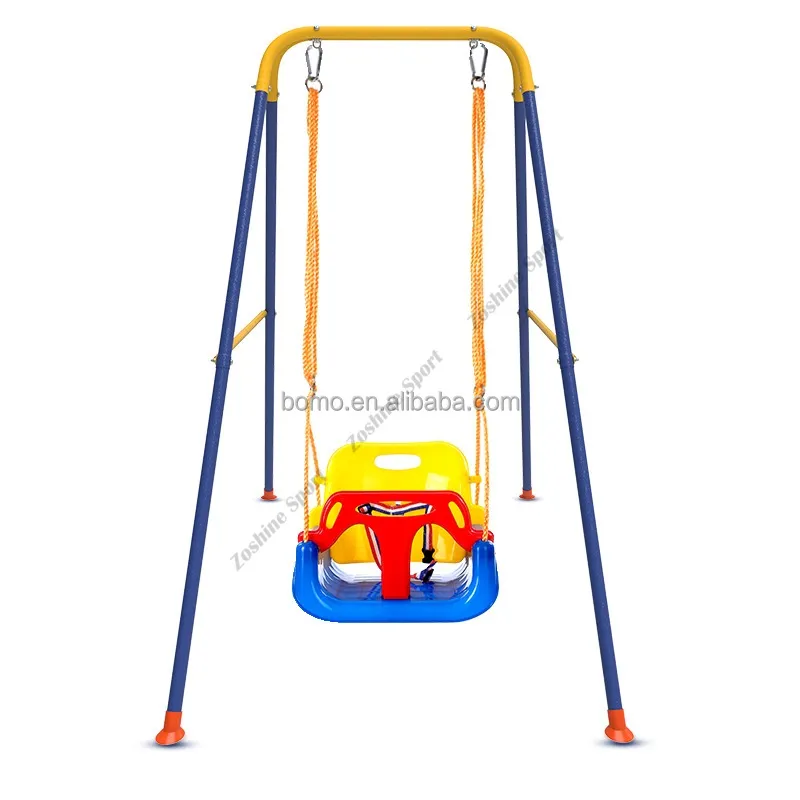 Zoshine 3 in 1 Toddler Swing Set Baby with Safety Belt Indoor Outdoor Kids Swing Seat with Sturdy Metal Stand for Home Use
