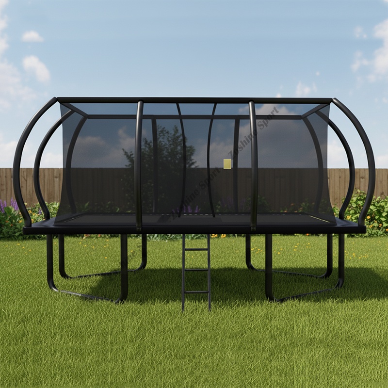 Zoshine Wholesale Rectangular Professional Big Rectangle Trampoline Outdoor with Safety Net for Sale