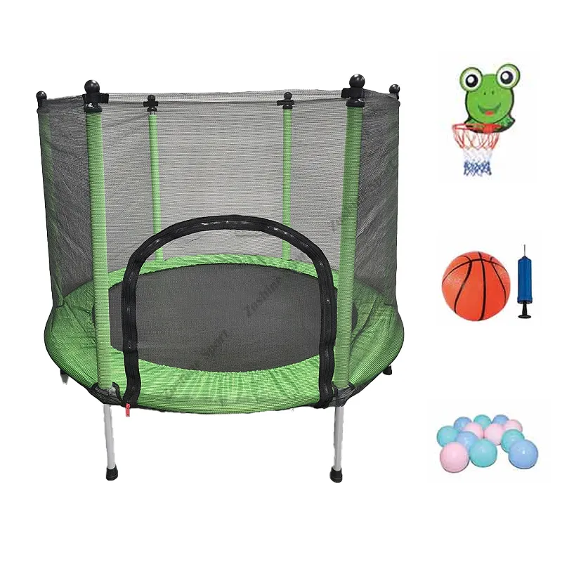 Zoshine Wholesale 55-Inch Outdoor & Indoor Kids’Trampoline with Protective Net Durable Eco-Friendly Safe for Kids