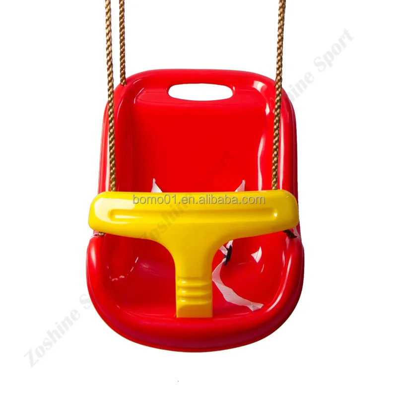 Zoshine Colorful Plastic Baby Swing Outdoor with Moving Armrest for Home School Kindergarten Garden Daycare Trampoline Park