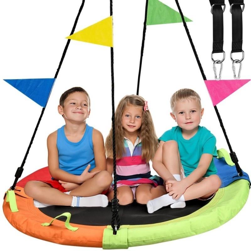 ZOSHINE Safe Colorful Nest Swing Garden Saucer Tree Swing Outdoor