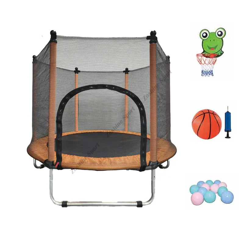 Zoshine 55 Inch Custom Color Druable PP Trampoline Outdoor Indoor Jumping Bed Garden House Kids Trampoline