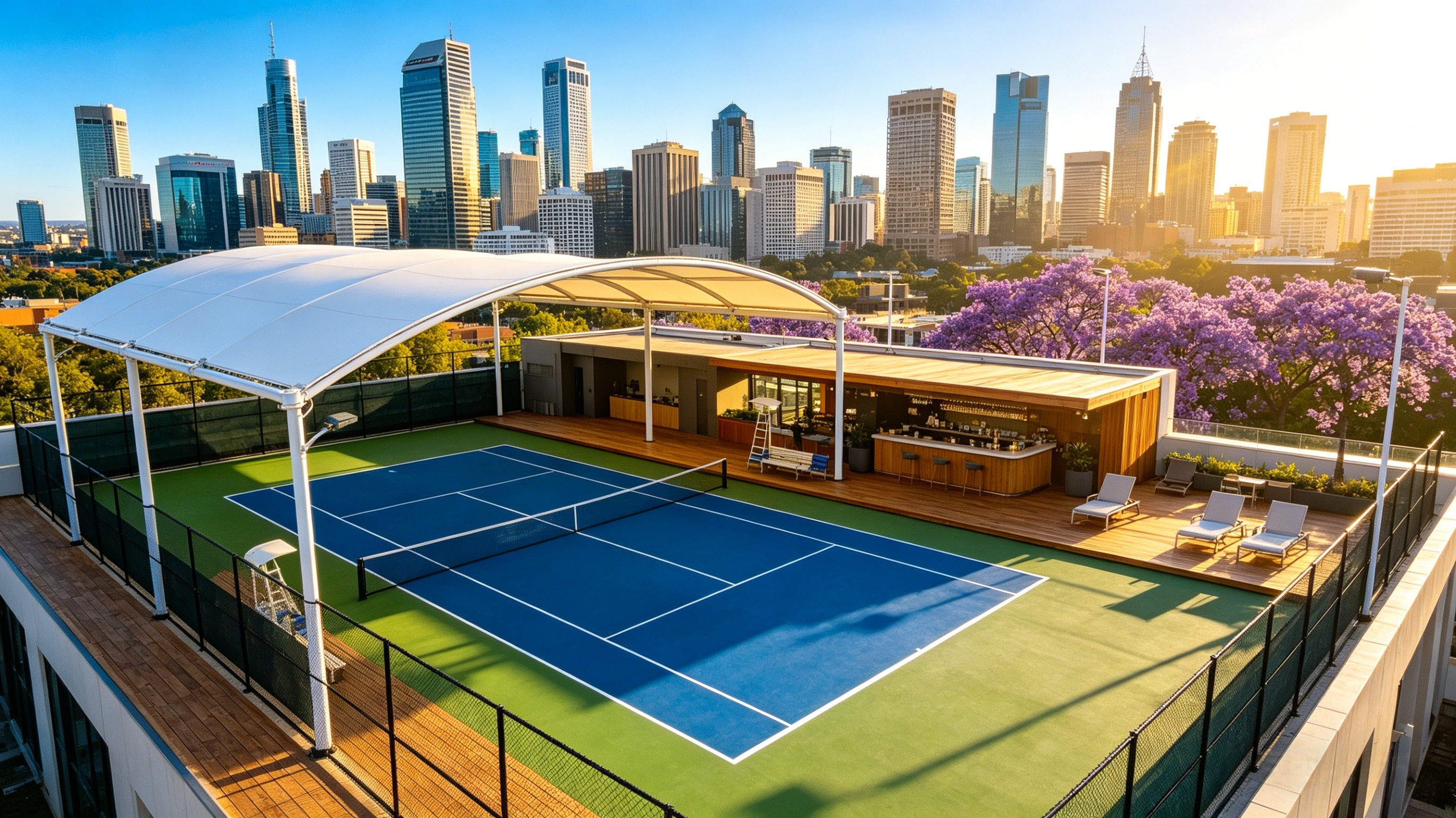 La Ligue de padel sur toit à Johannesburg ouvre ses portes ; le terrain-tente Whale Sport devient une nouvelle référence