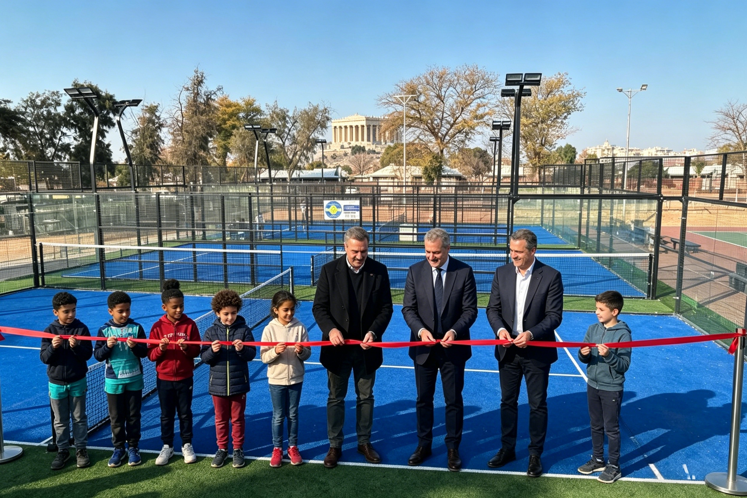 Whale Sport fait don d'un terrain de padel panoramique mobile à Athènes, promouvant ainsi l'égalité dans le sport.