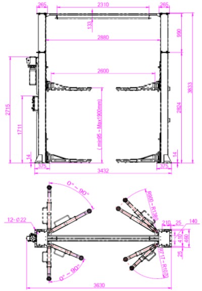 two post clear floor electrical release TP-2PCLE size.jpg