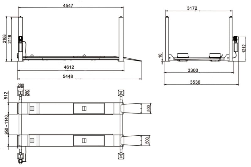 4 post car lift TP-4P9A dimension.jpg