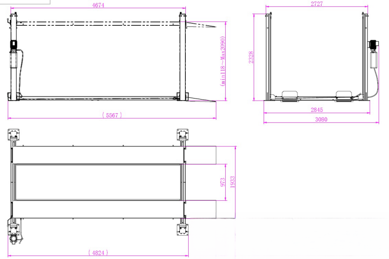 4 post car parking lift TP-4P9C1 dimension.png
